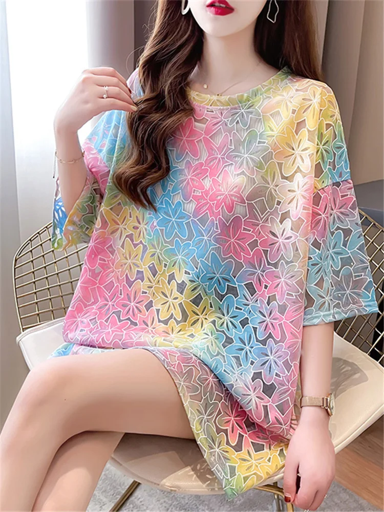 

H.sa 2022 Новая женская Однотонная футболка с круглым вырезом летняя хлопковая футболка с короткими рукавами с принтом медведя, шикарные Свобо...