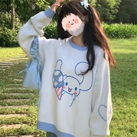 winter warm jumper girls preppy style cartoon sweaters clothes japanese harajuku kawaii retro cute round neck pullover sweater