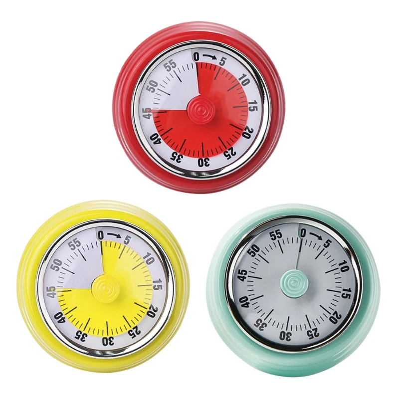 

Mechanical Kitchen Timer Small Visual Countdown Timer Magnetic with Alarm