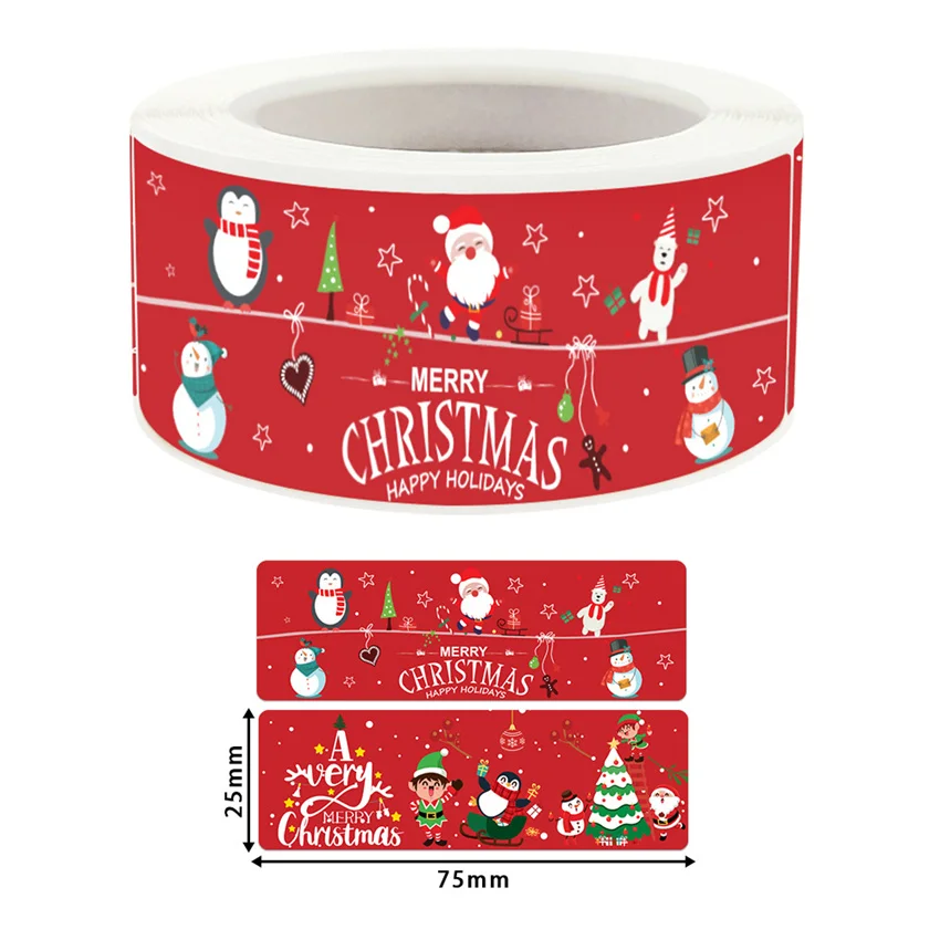 

120Pcs Santa Claus Christmas Snowman Labels Stickers Gift Name Tags Merry Christmas Sticker Present Seal Decals Package Supplies