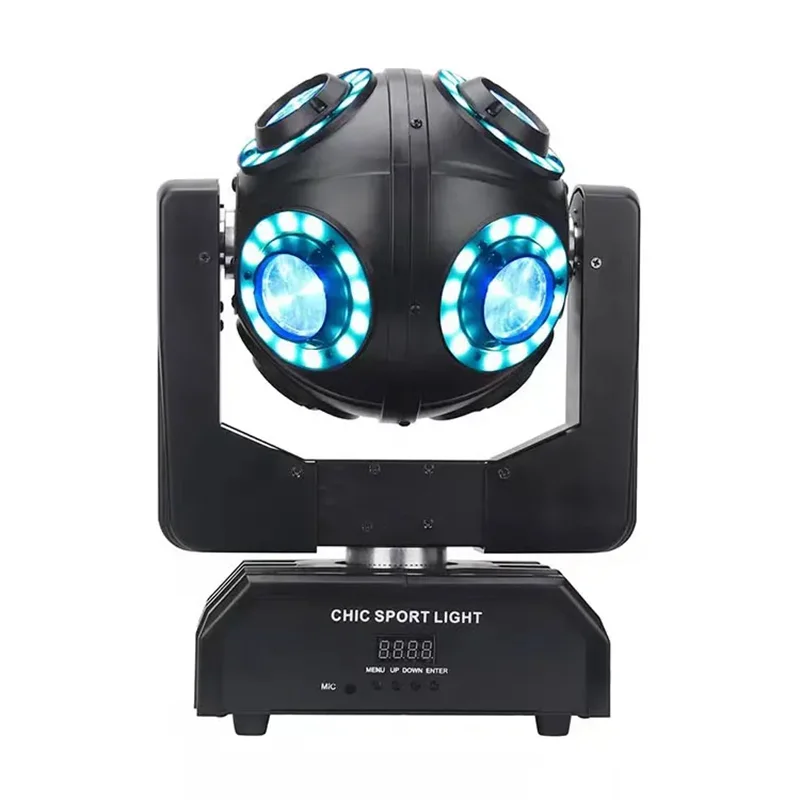 Светодиодный прожектор 8x15W RGBW & LED Halo с эффектом движущейся головы, для KTV, DJ, дискотек, вечеринок, клубов, баров, DMX512, LED-эффекты, световые эффекты для сцены, мероприятий и шоу. (art.: 3920d93dcc77d) - 3920d93dcc77d