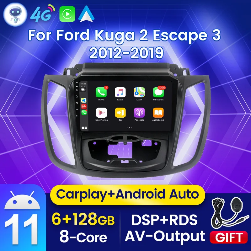 8-ядерный Android автомобильный аудио стерео для FORD C-Max Kuga Escape 2013 2014 - 2017 GPS