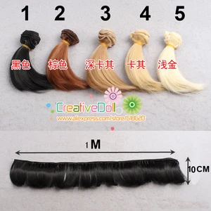 Бесплатная доставка 10 см BJDSD кукольные волосыDIY кукла прямые волосыпарики черные хаки светло-коричневые золотые волосы для BJD SD куклы OB