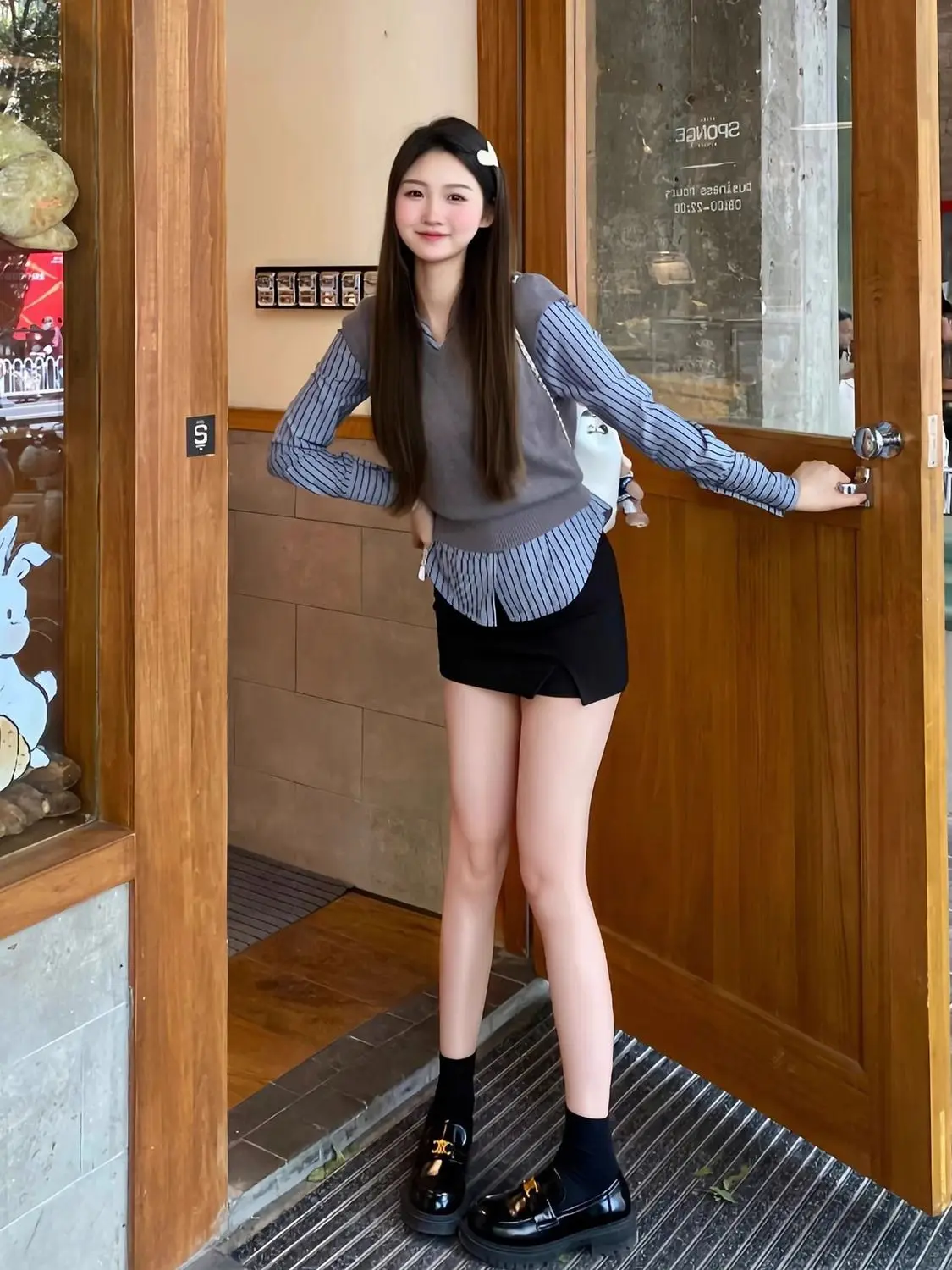 Женский свитер с V-образным вырезом без рукавов