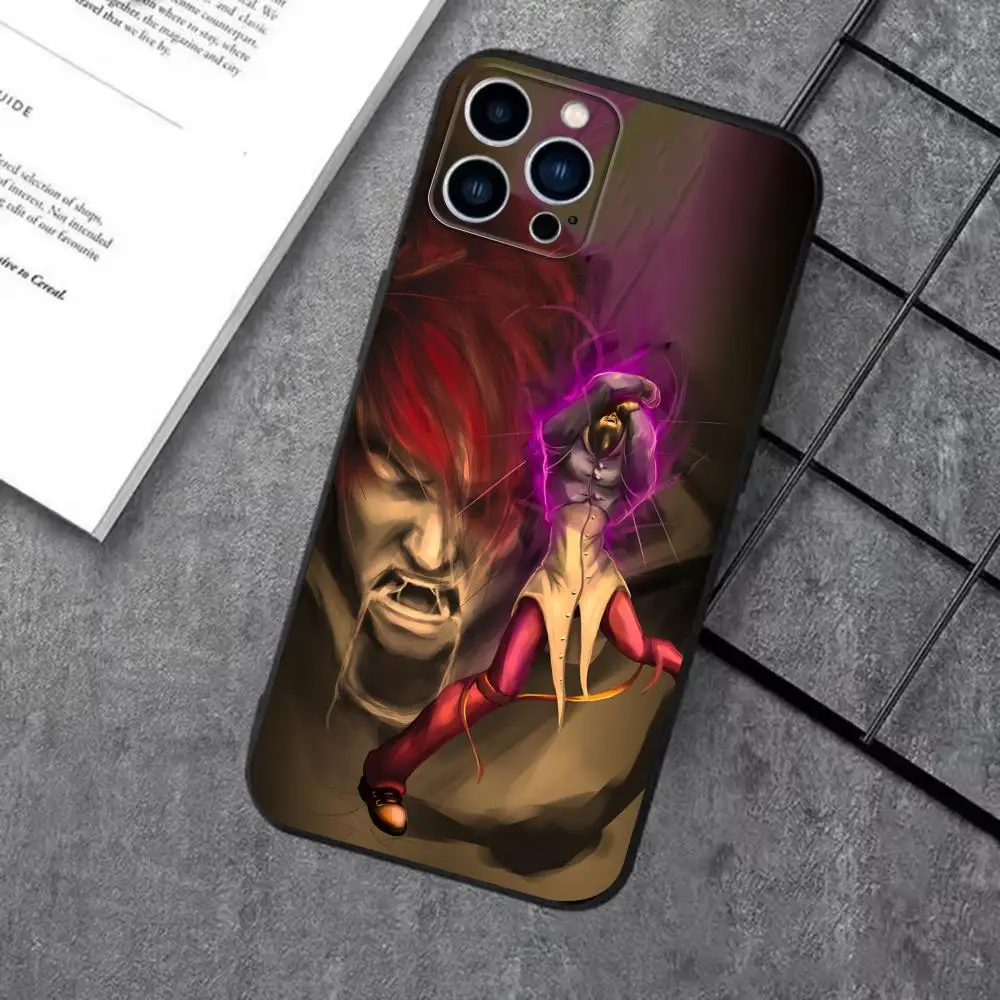 Фото Чехол для телефона Iori Yagami для iPhone 17 16e 15 14 13 12 11 Plus Mini Pro Max, мягкий черный противоударный чехол №4