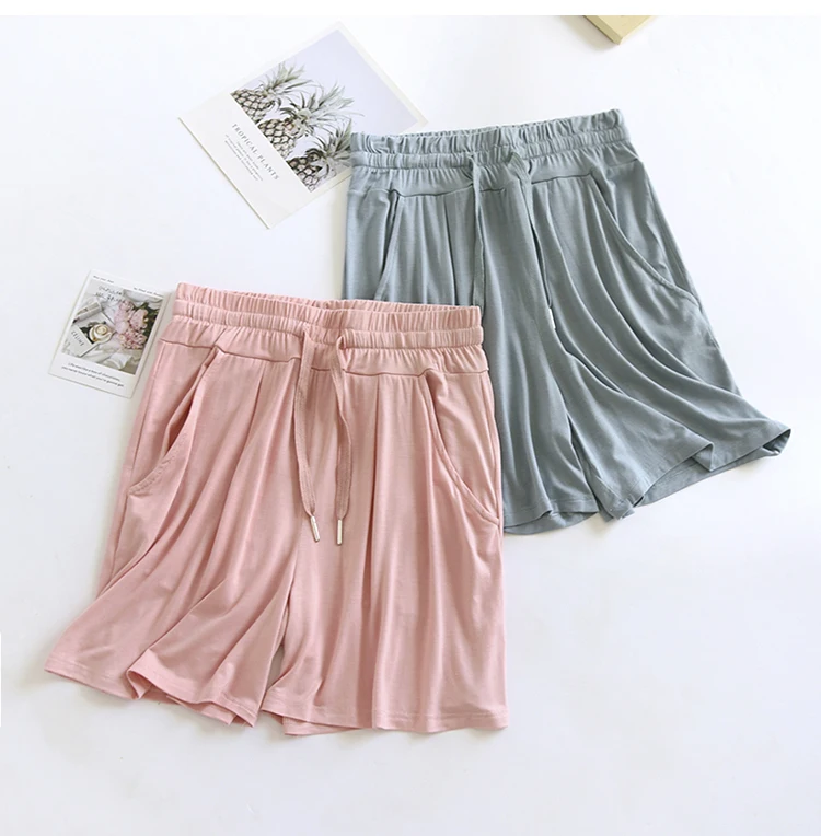 Летние женские шорты укороченные брюки из модала домашние большие плавки