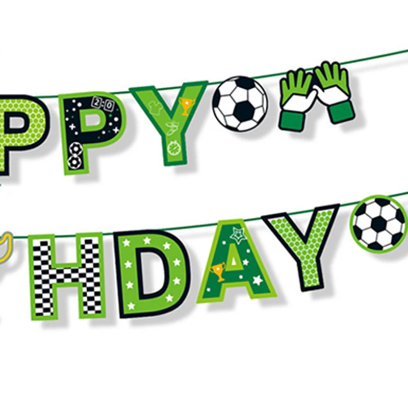 Набор красочных футбольных баннеров для детского дня рождения и больших