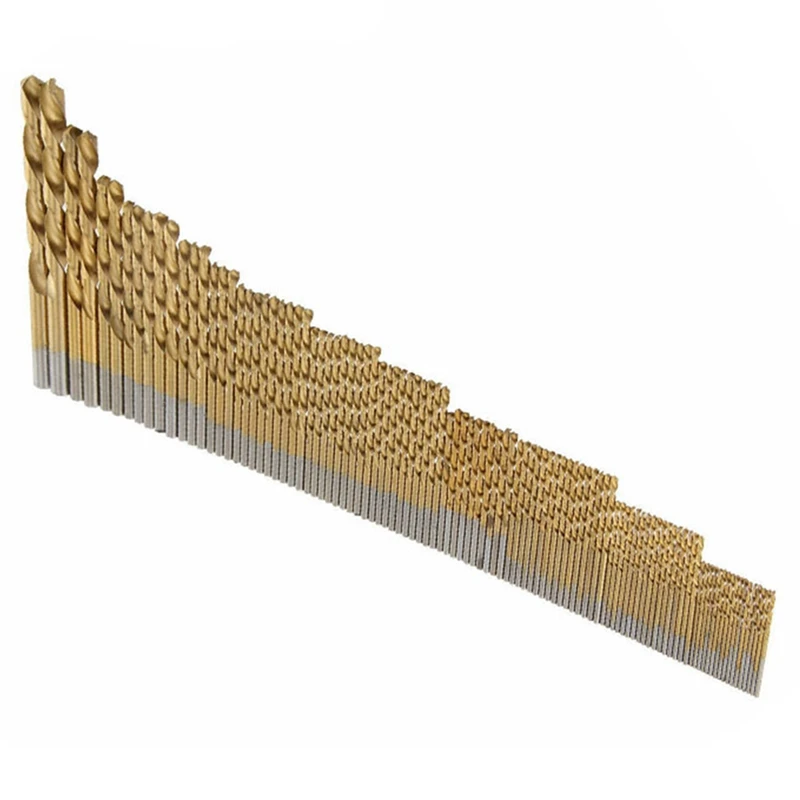 105Pcs 1.5-10Mm HSS Titanium Coated Twist Auger Drill Bit Set Power Woodworking Tools