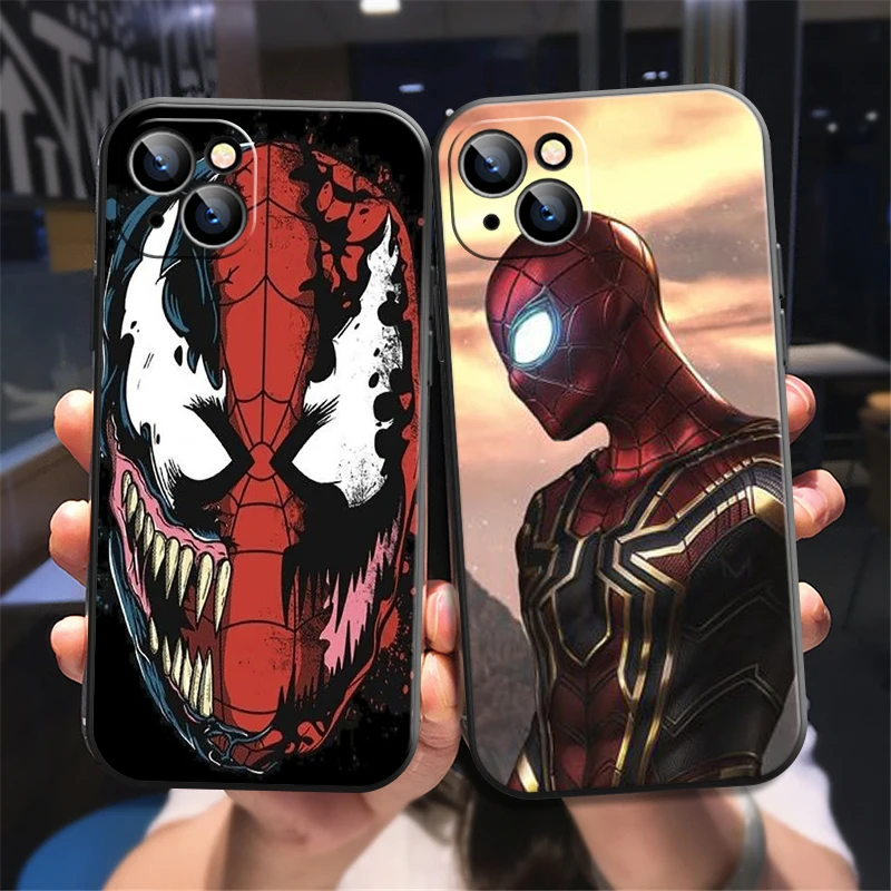 

Popular Marvel Phone Case For iPhone X XS XR XS Max 11 11 Pro 12 12 Pro Max For iPhone 12 13 Mini Liquid Silicon Funda Back