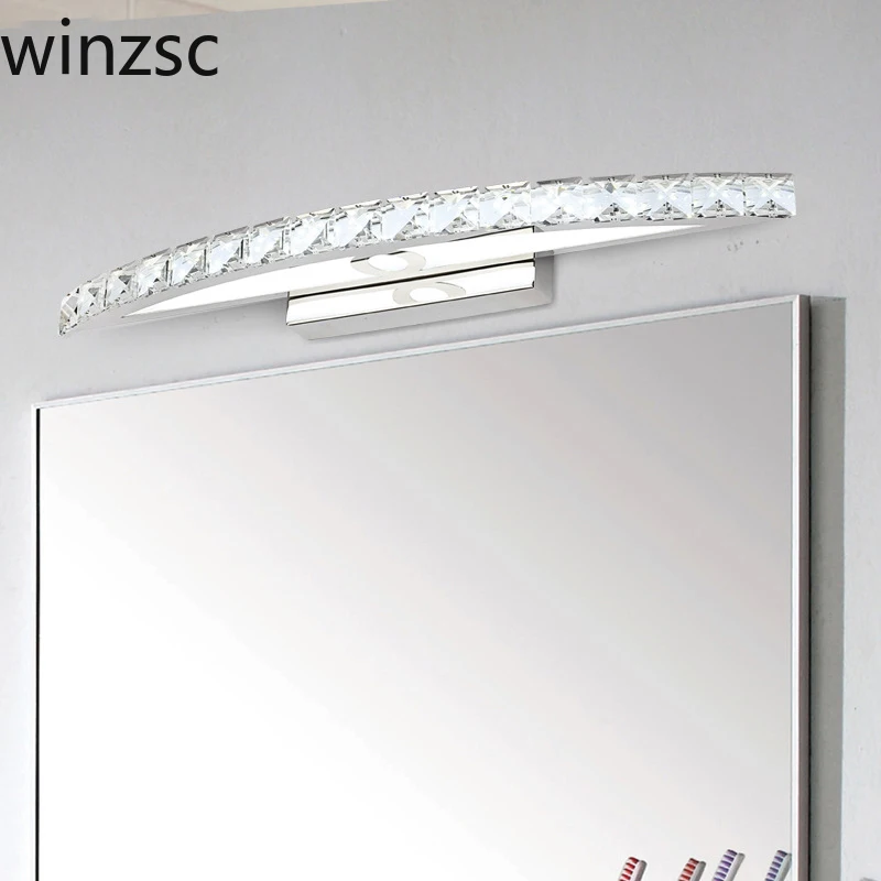 

Crystal mirror front wall lamp LED fashion simple bathroom toilet mirror lamp painting front lighting outdoor wall light lamps