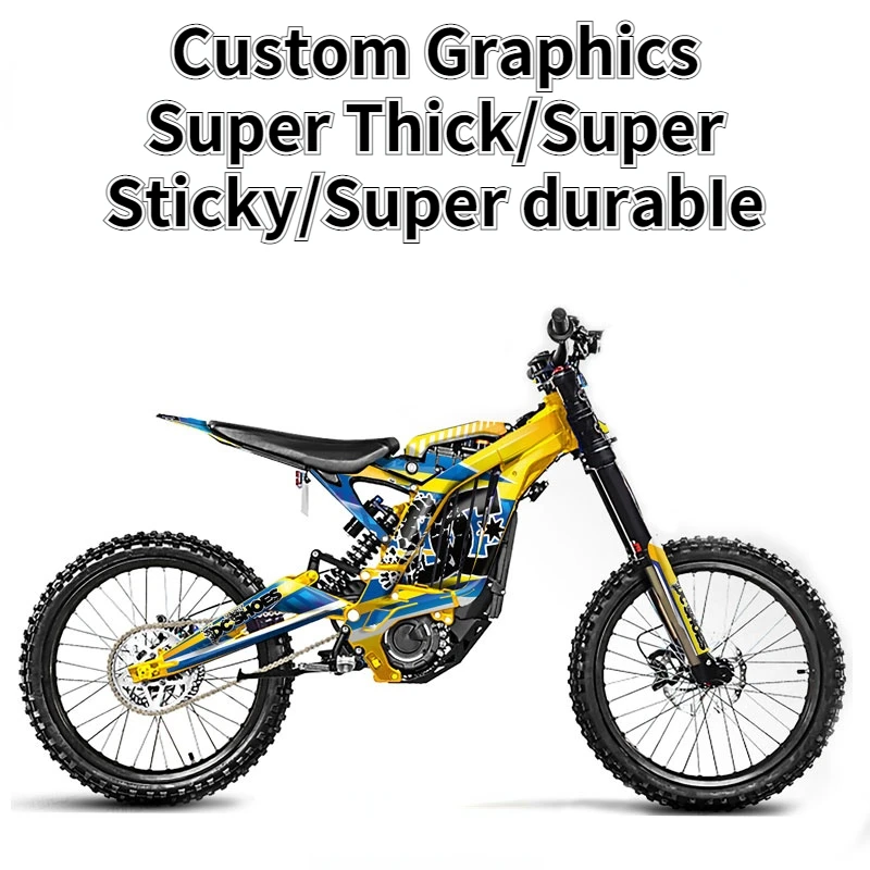 

Для SURRON пользовательские наклейки светильник Bee X Электрический внедорожный велосипед диртбайк Декоративные самоклеящиеся влагостойкие толстые Фотообои