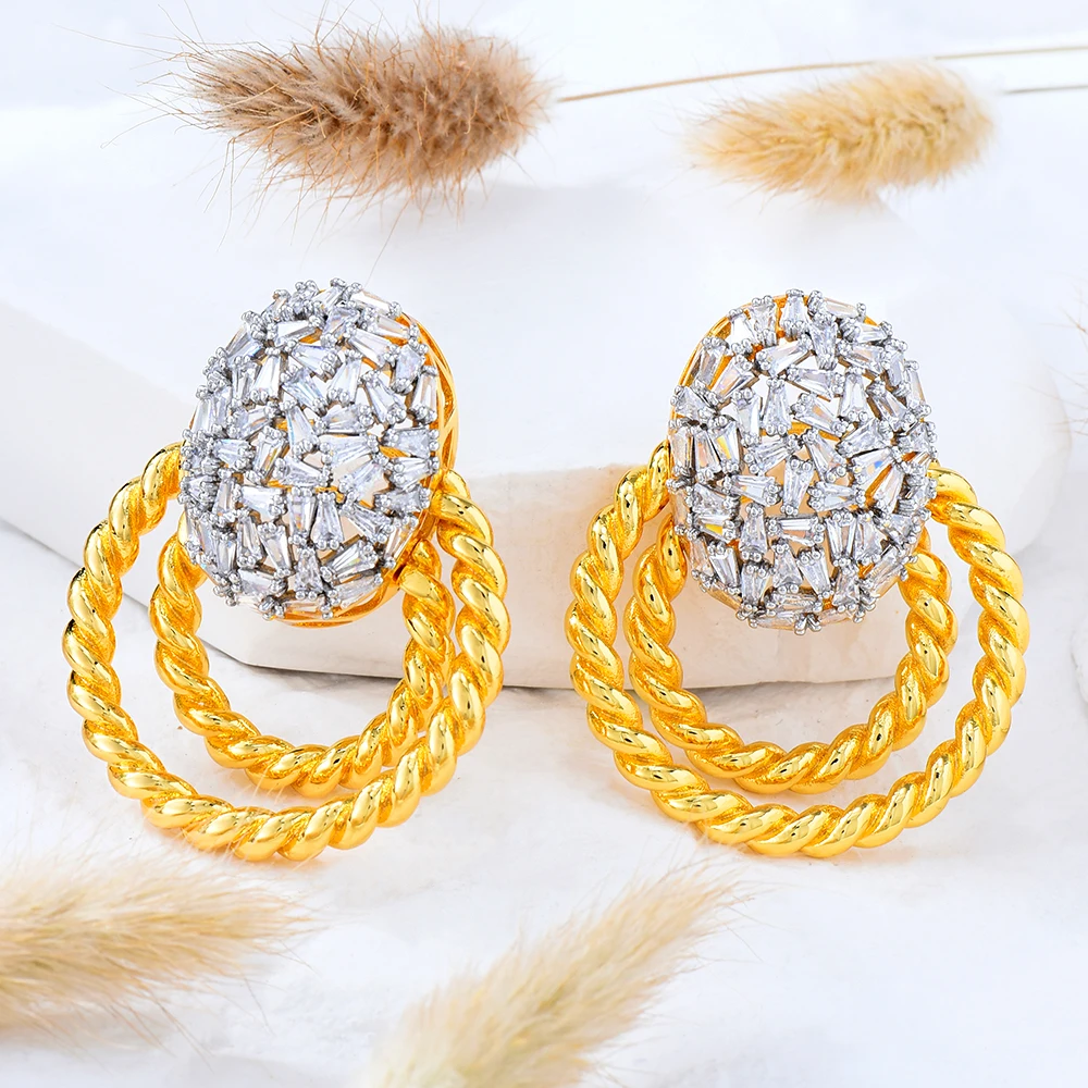 

Kimbora New DIY Vintage Earrings For Women Bridal Wedding Girl Daily Surper Jewelry High Quality Scalloped Ginkgo Biloba