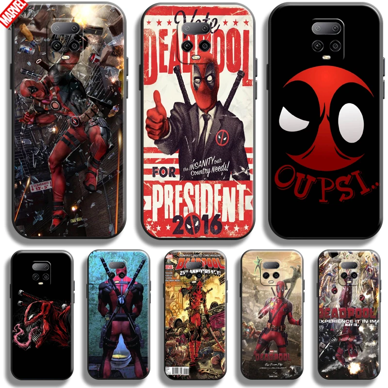 

Deadpool Marvel For Xiaomi Redmi Note 9S Phone Case 6.67 Inch Soft Silicon Coque Cover Black Funda Comics Thor Captain America