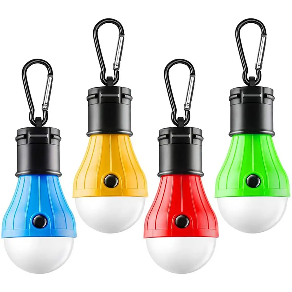 

1 Set Portable Led Tent Lamp 4 Pack Clip Hook Emergency Light Ipx8 Waterproof Camping Bulb Lantern For Hiking Fishing