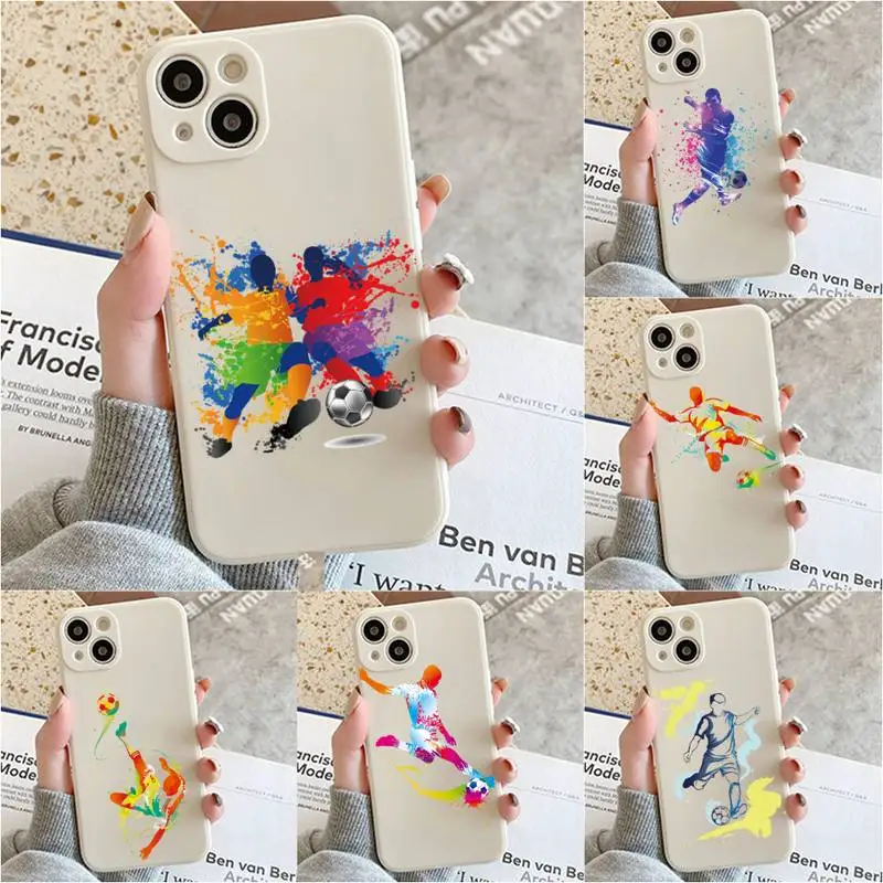 

Football Palayer Phone Case For Iphone 7 8 Plus X Xr Xs 11 12 13 Se2020 Mini Mobile Iphones 14 Pro Max Case