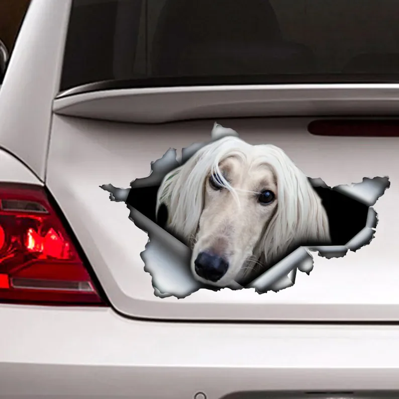 

Afghan Hound car decal, Afghan Hound sticker