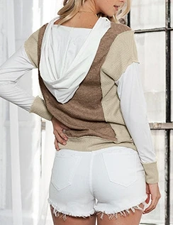 Повседневная женская цветная куртка с капюшоном на молнии кашемировая вязаная