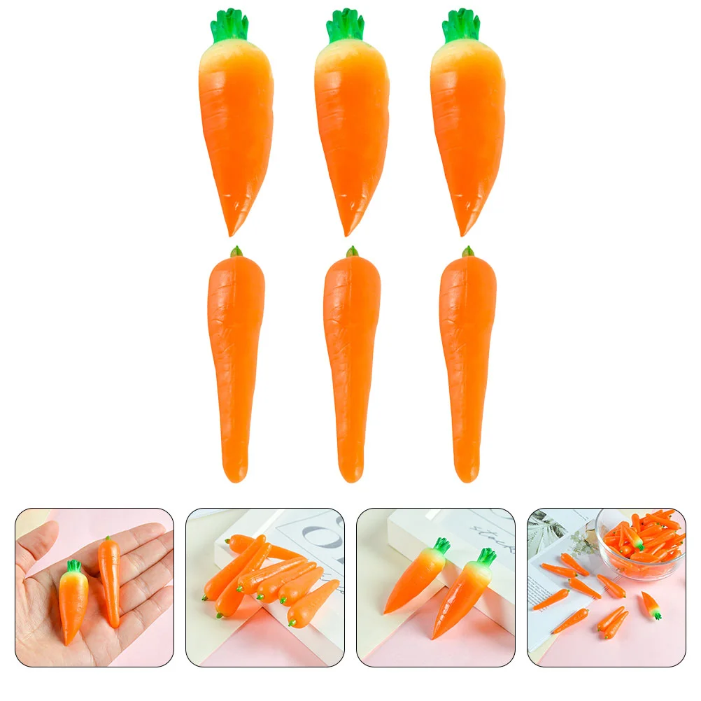

Carrots Vegetable Mini Artificial Props Carrot Fake Easter Simulation Kitchen Lifelike Vegetables Home Crafts Toy Decorative