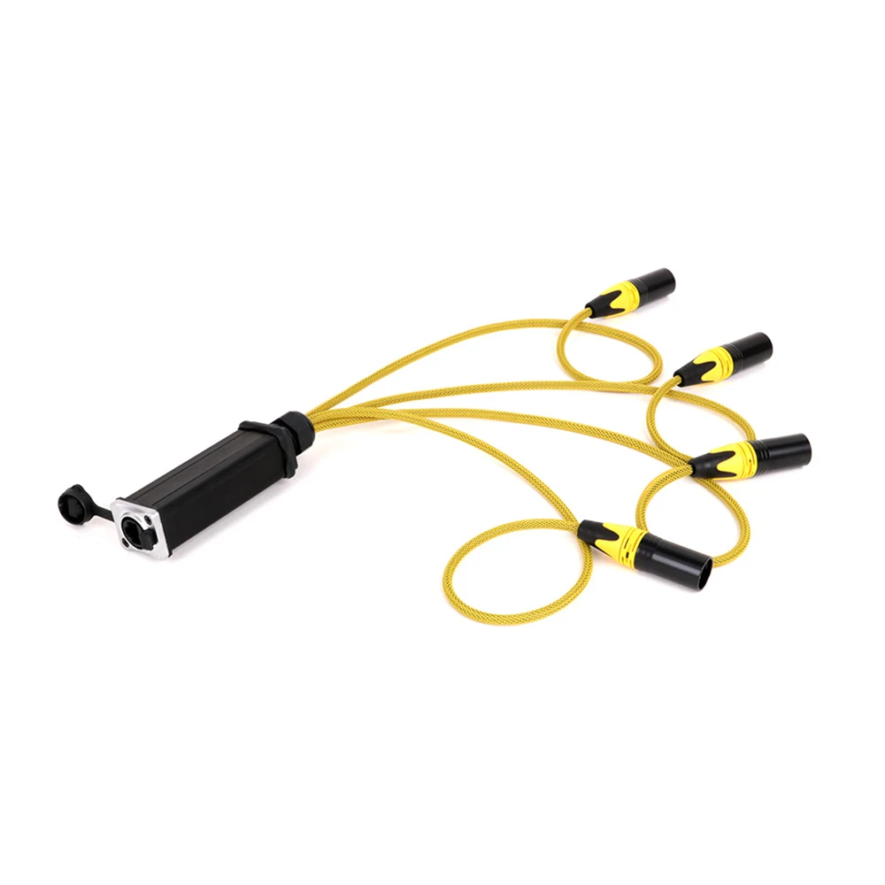 4-канальный 3-контактный соединительный кабель XLR для оплетки Ethercon с сетевым