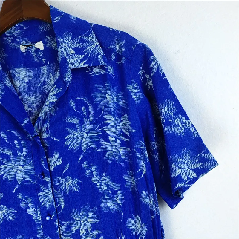 

2023 Summer New V-neck Ruffled Plant Print Dress Women