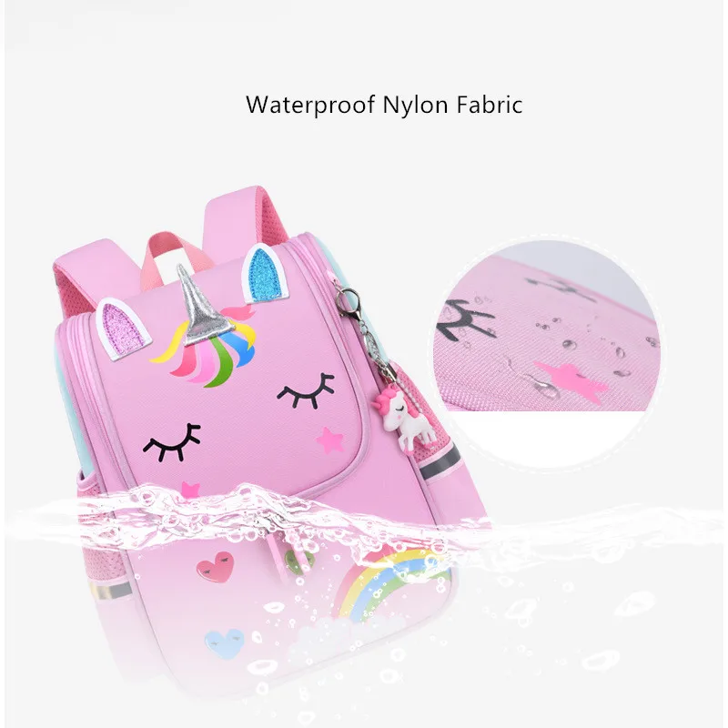 Fengdong little girl school bags kids cute bookbag animal schoolbag small backpack student pencil case kindergarten backpack