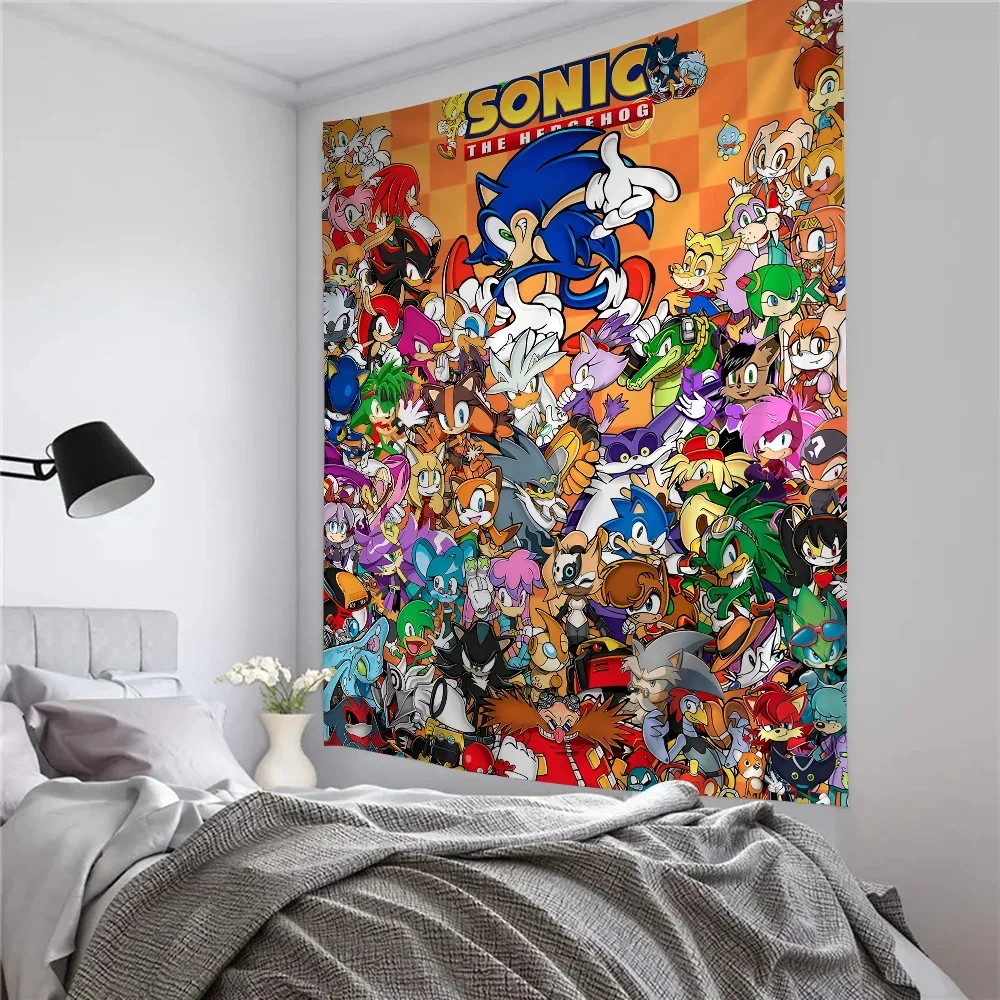Гобелен из аниме Supersonic-S-Sonic настенные ковры в стиле хиппи с цветами декор для