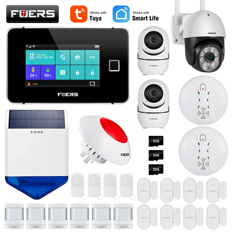 

Система сигнализации FUERS G60 Tuya, Wi-Fi, GSM, 4,3 дюйма