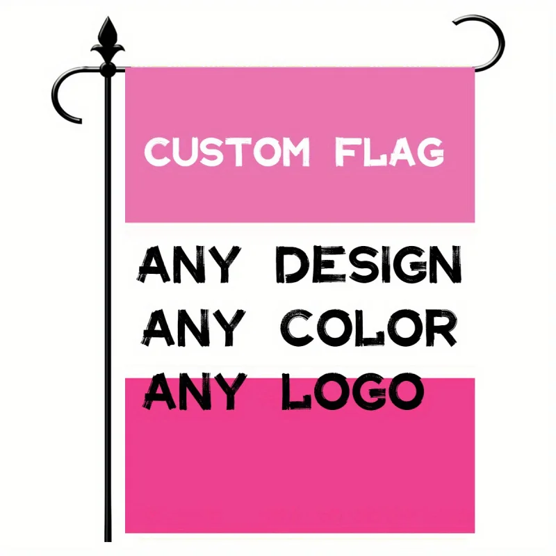 Изготовленный на заказ трехслойный двусторонний садовый флаг - любой дизайн цвет