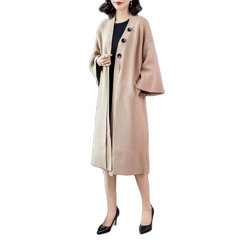 

Женские кардиганы, модные женские вязаные свитера, весна-осень, новинка, женские длинные пальто, свободная одежда оверсайз, мужская одежда с...