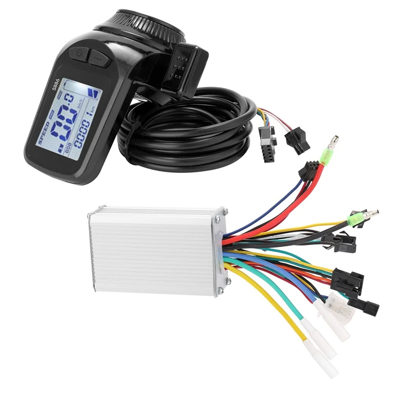 

Brushless Controller LCD Display Panel Thumb Throttle 36-60V 350W Motor Metal+ABS