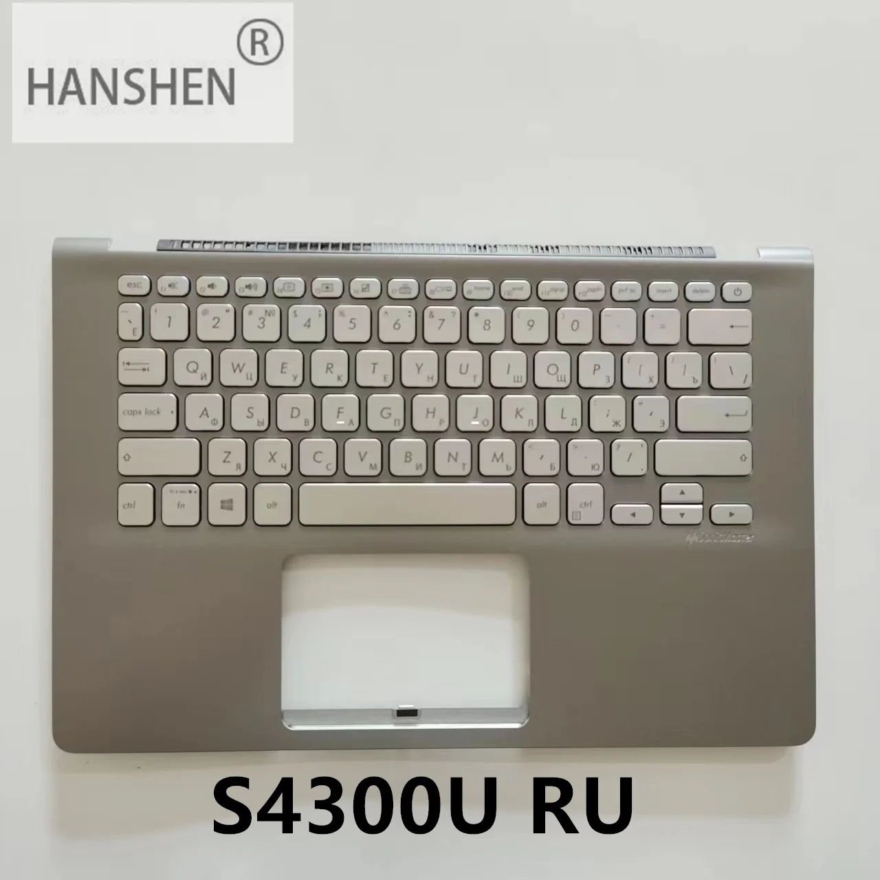 

Новая клавиатура HANSHEN на русском языке, подходит для ноутбука ASUS Lingyao S, S14, S4300U, X430U, X430FA, серебристая, с фотографией