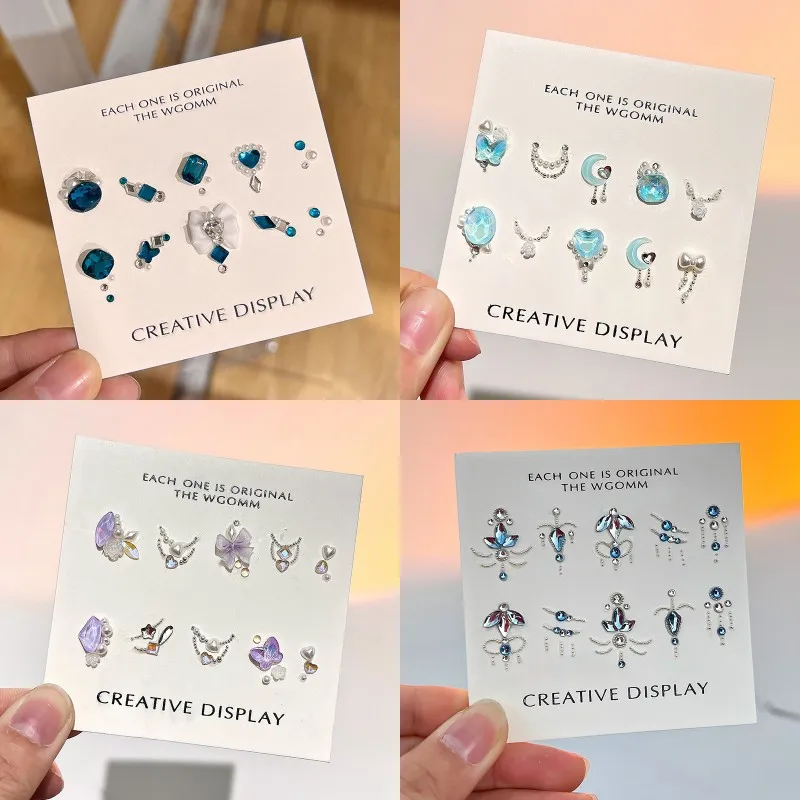

1box Mix Shapes Rhinestones Jewelry Nail Art Decorations 3D AB Crystal Gems Nail Charms Kawaii Glitter Accessories DIY Manicure