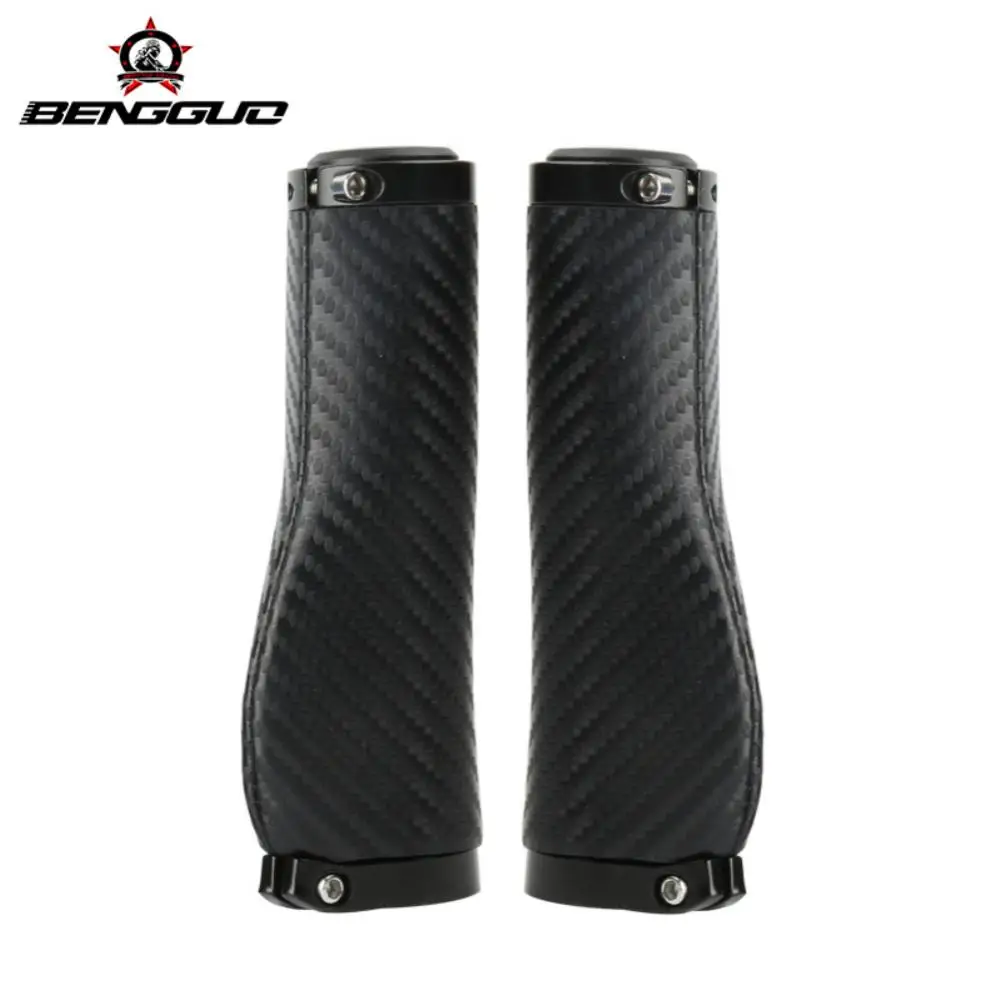 Ручки для руля велосипеда из углеродистой текстурированной кожи ручные захваты