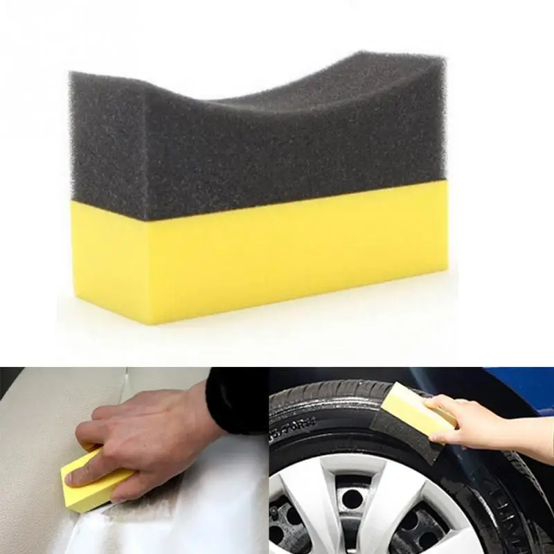 

1Pcs Car Wash U-Shape Tire Wax Polishing Sponge Corner Wipe Sponge Car Waxing Interior Cleaning Sponge Products Auto Accessories