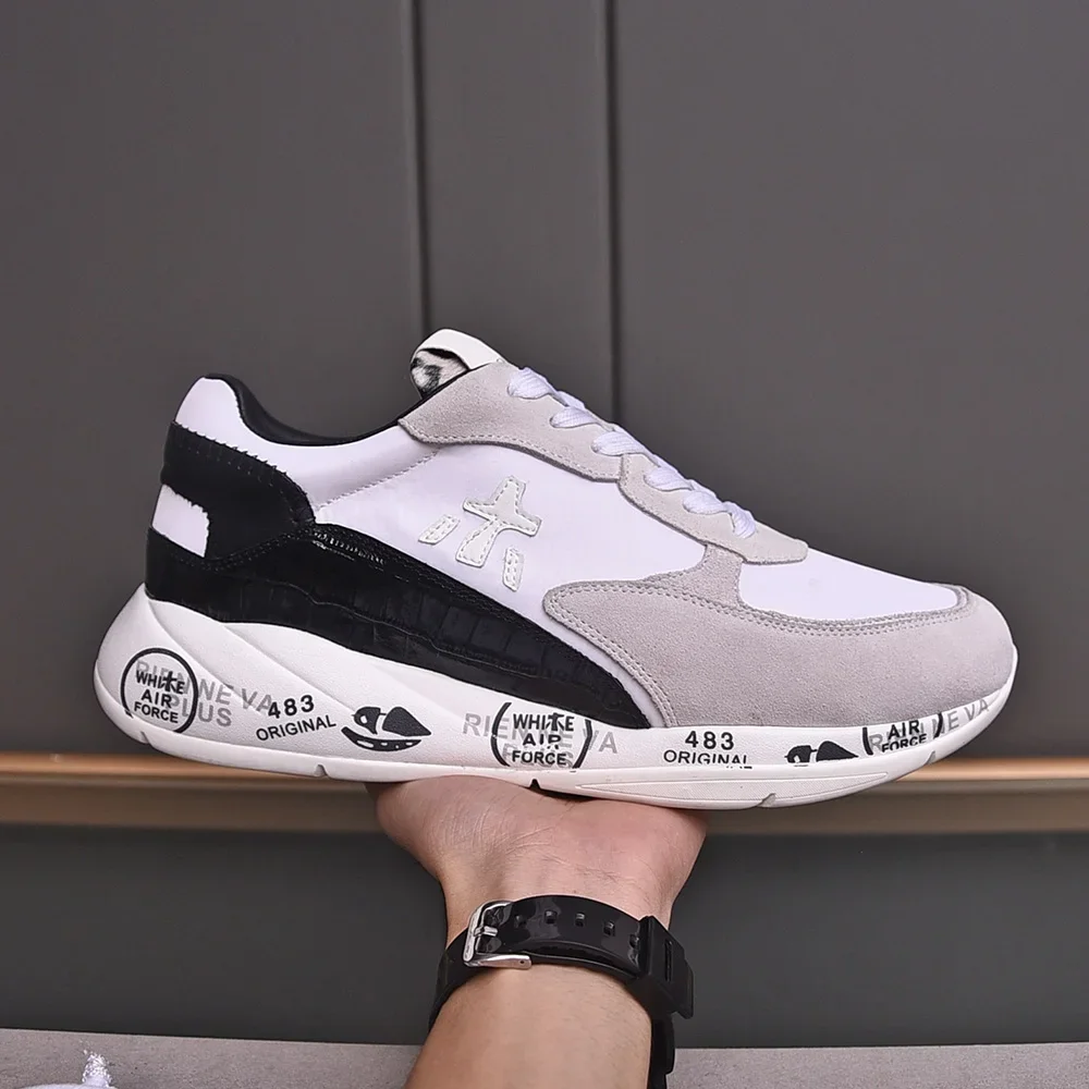 PREMIATA Мужская мода простые трендовые универсальные дышащие кроссовки с сеткой