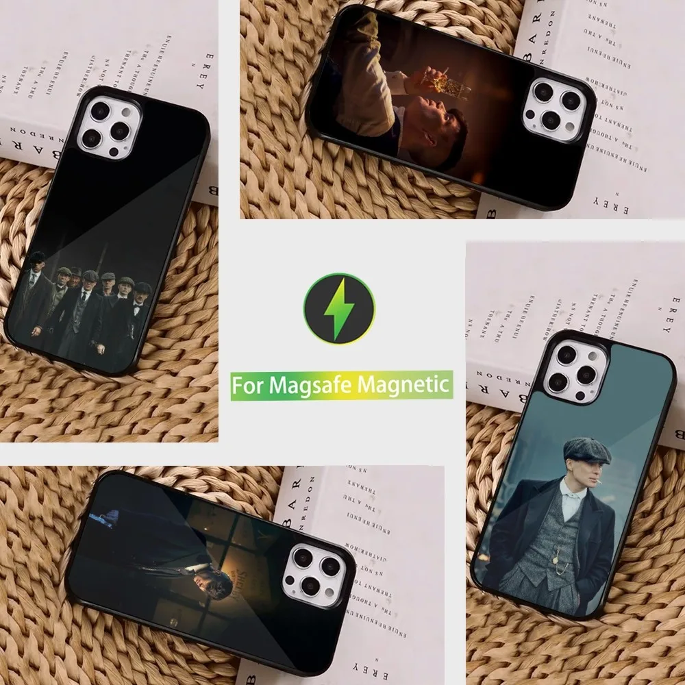 Actor T-Thomas S-Shelby Phone Case For iPhone 16 15 14 13 12 11 Pro Max Plus Mini Magsafe Magnetic Wireless Charging