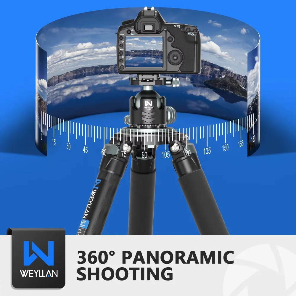 Фото WEYLLAN 52 мм профессиональная головка штатива для DSLR камеры штатив монопод Arca БЫСТРОРАЗЪЕМНАЯ пластина Низкопрофильная шариковая головка Максимальная нагрузка 30 кг №5