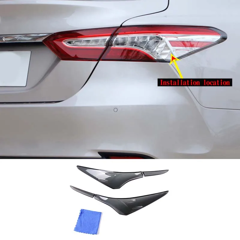 

For Toyota 8th generation Camry 2018-21 rear tail light transparent black protective shell tail light cover car accessories