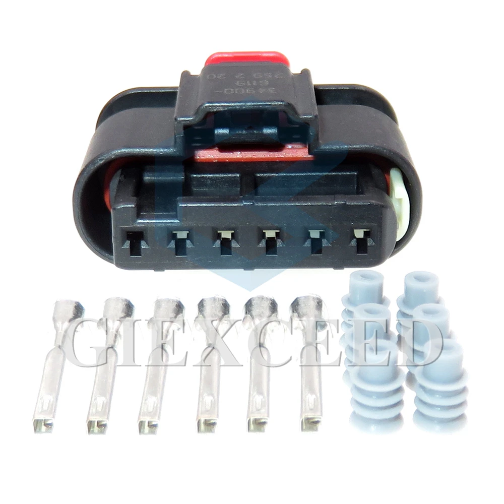 

1 компл. 6-контактный автомобильный жгут проводов соединитель 34900-6119 1,2 серия автомобильный блок переменного тока водонепроницаемый пластиковый корпус гнездо