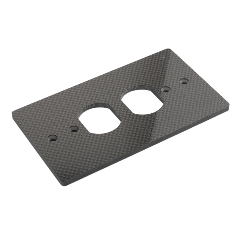 

Hifi Carbon Fiber AC Power Duplex Receptacle Wall Socket Outlet Cover Plate Wall Ferrule Power Socket Panel