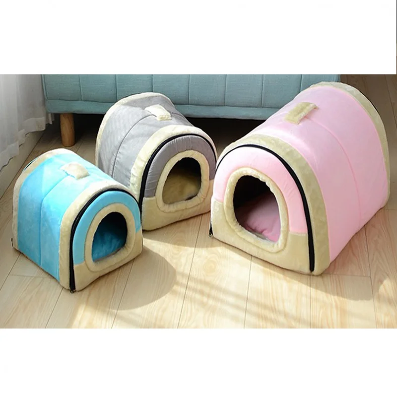 Factory Direct Sales Kennel Removable and Washable Pet Bed Portable Cat Nest Dog Cage Dog Bed Autumn and Winter Handbag Pet Supp