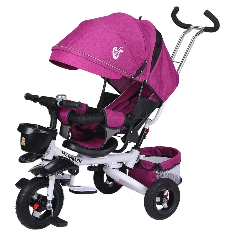 Folding Three Wheel Baby Stroller Multifunction Children's Tricycle Can Sit And Lie Kids Bicycle For 8M-6Y