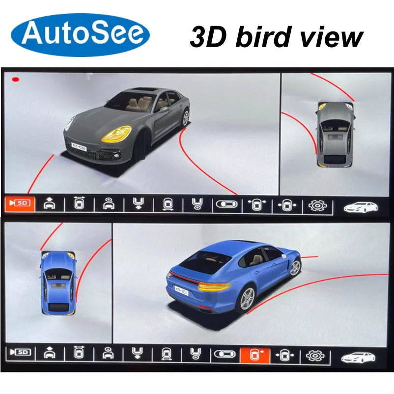 Подходит оригинальный OEM-монитор PCM3.1 2016 года для Porsche Panamera 360 ° камера птичье глаз