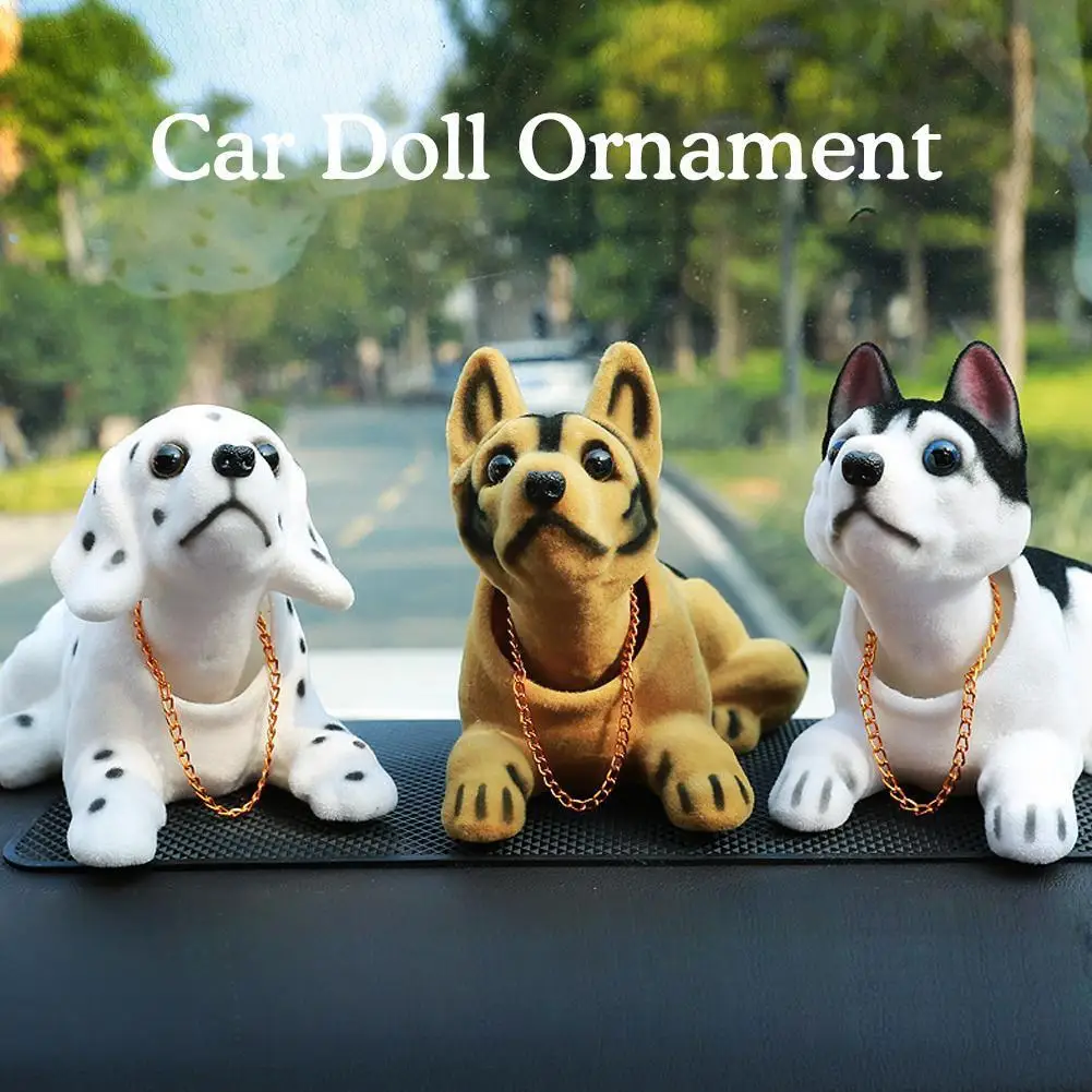

Cute Creative Car Doll Ornament Shaking Head Dog Bobblehead Auto Bobbing Car Dashboard Toy Interior Accessories Decorations V5Z5