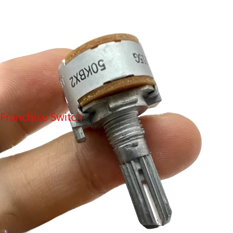 10 шт. RK16312A0C4Z двойной потенциометр B50K × 2 оси длина 20 мм зуб пилы