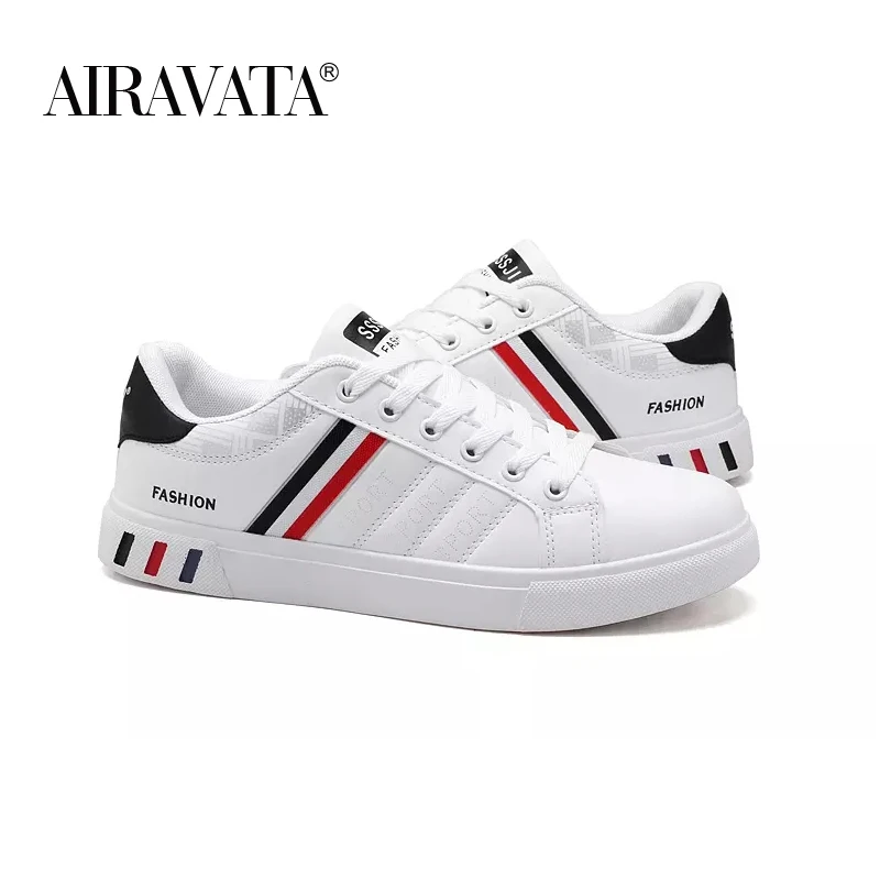 

White Skateboard Shoes Men's Sneakers 2021 New PU Trend Flat Comfortable Fashion Vulcanized Shoes Zapatos