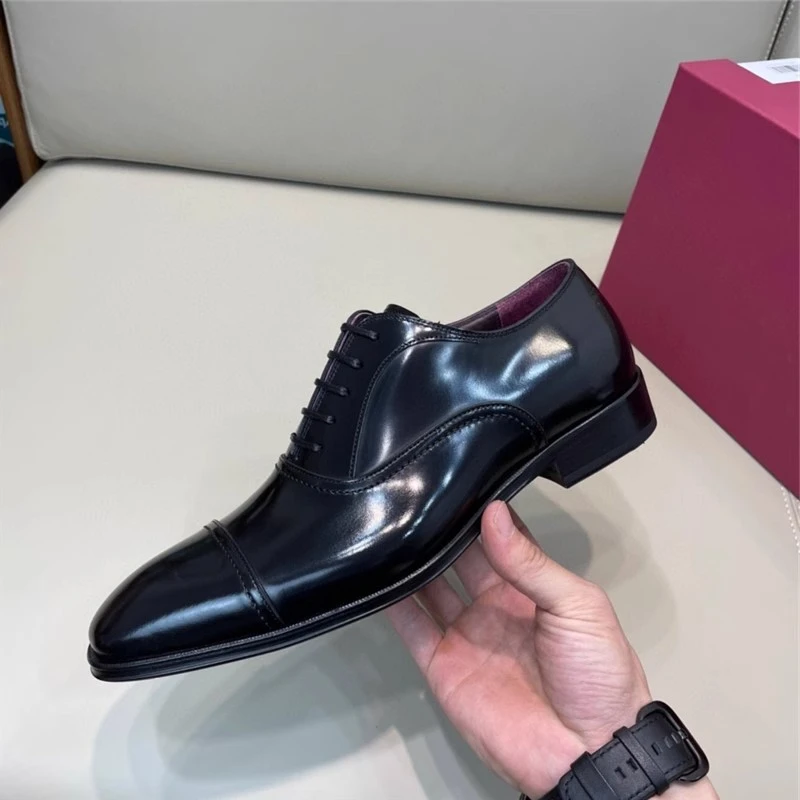 

Euro Trendy Pointed Toe Wedding Shoes High-end Men Luxury Derby Shoes Genuine Leather Casual Dress Business Shoes Zapatos 3A