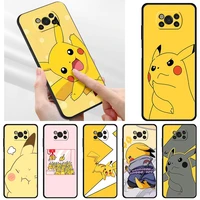 pikachu pokemon case for xiaomi poco x3 nfc m3 pocophone f1 m4 pro x3 gt m3 f3 gt phone shell back fundas coque