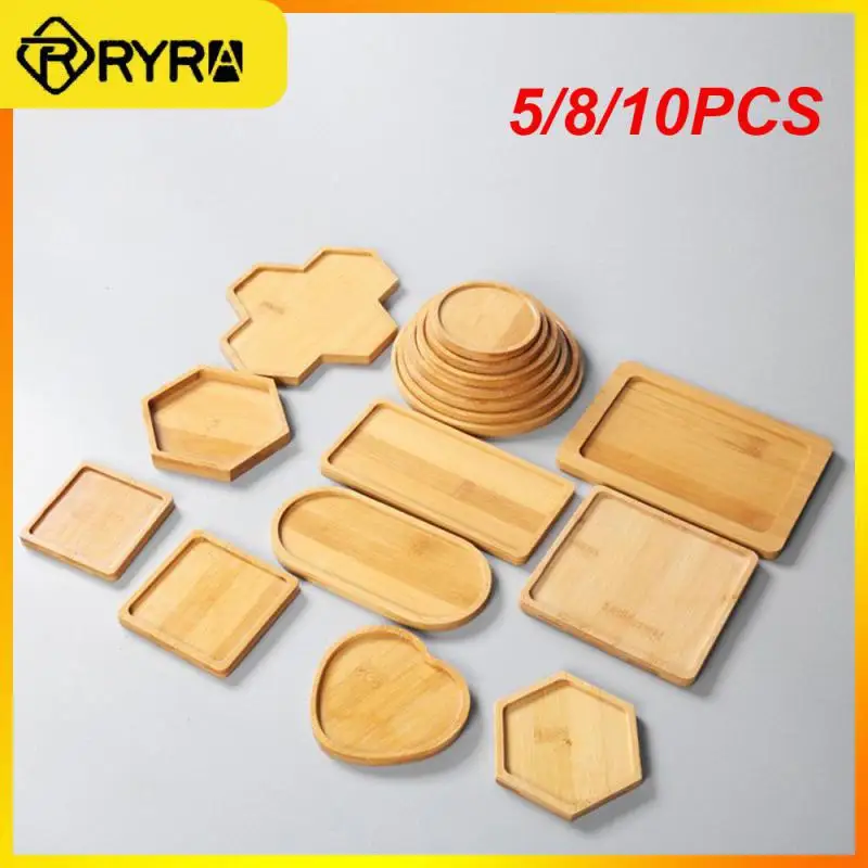 

5/8/10PCS Household Bottles Organizer Non Slip Coaster Square Round Candles Tray Kitchen Accessories For Bathroom