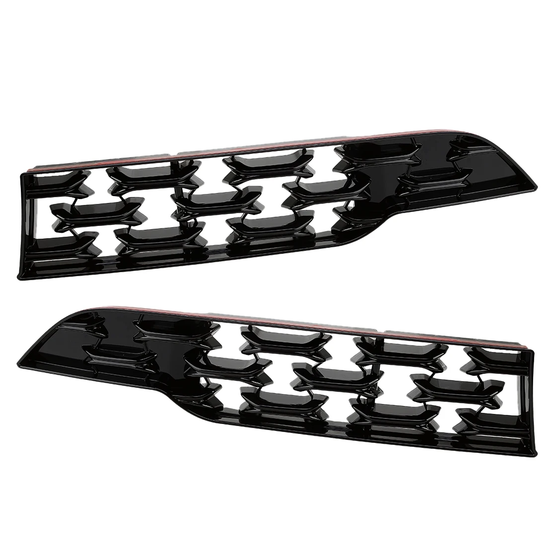 1 пара глянцевый черный передний бампер для автомобиля нижний гриль решетка